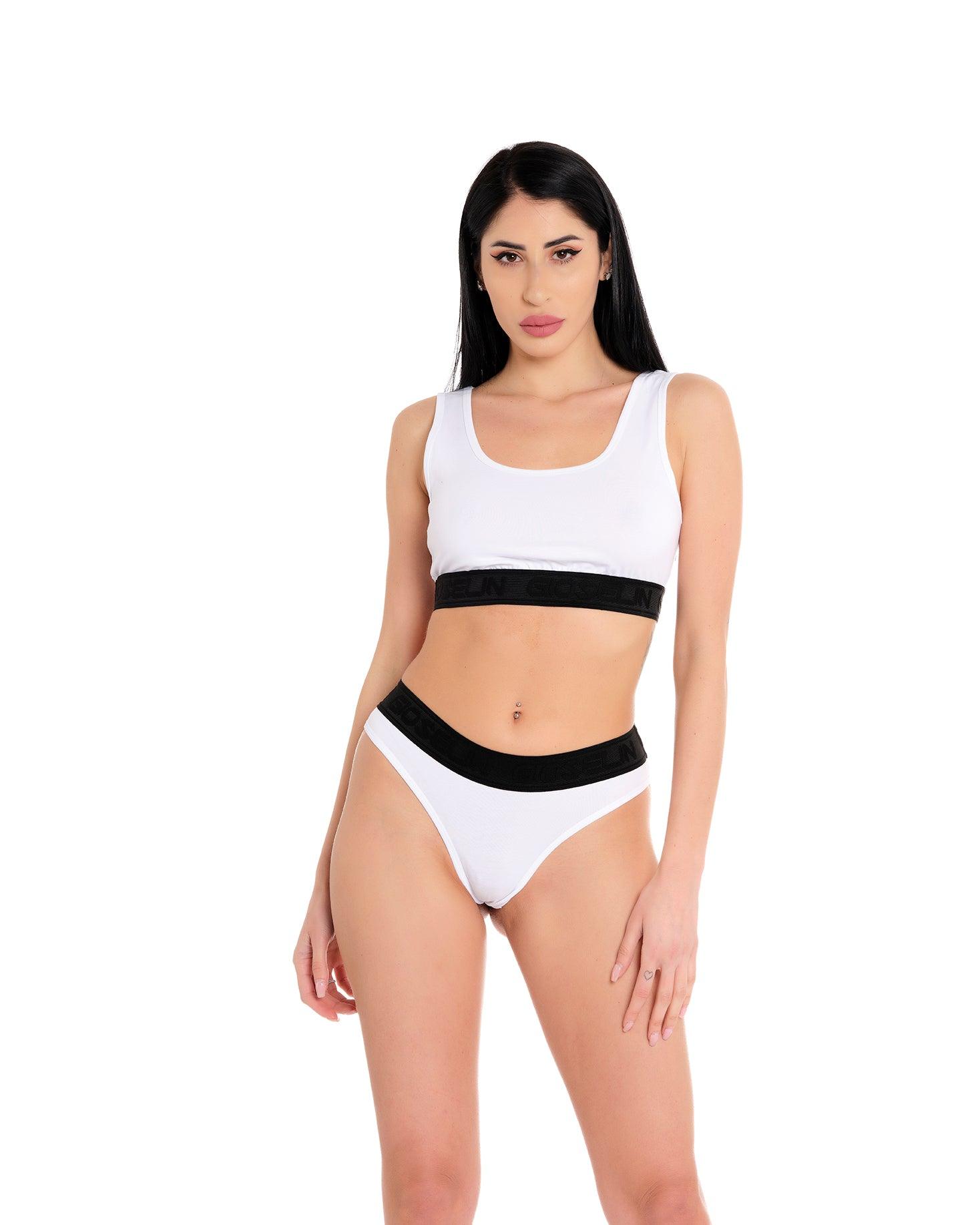 Set Brassière e Slip Bianco - Gioselin