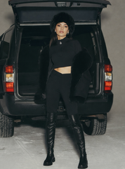 Completo BLACK NOIR – Crop top + leggings
