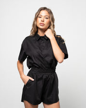 Completo Camicia & Shorts Nero