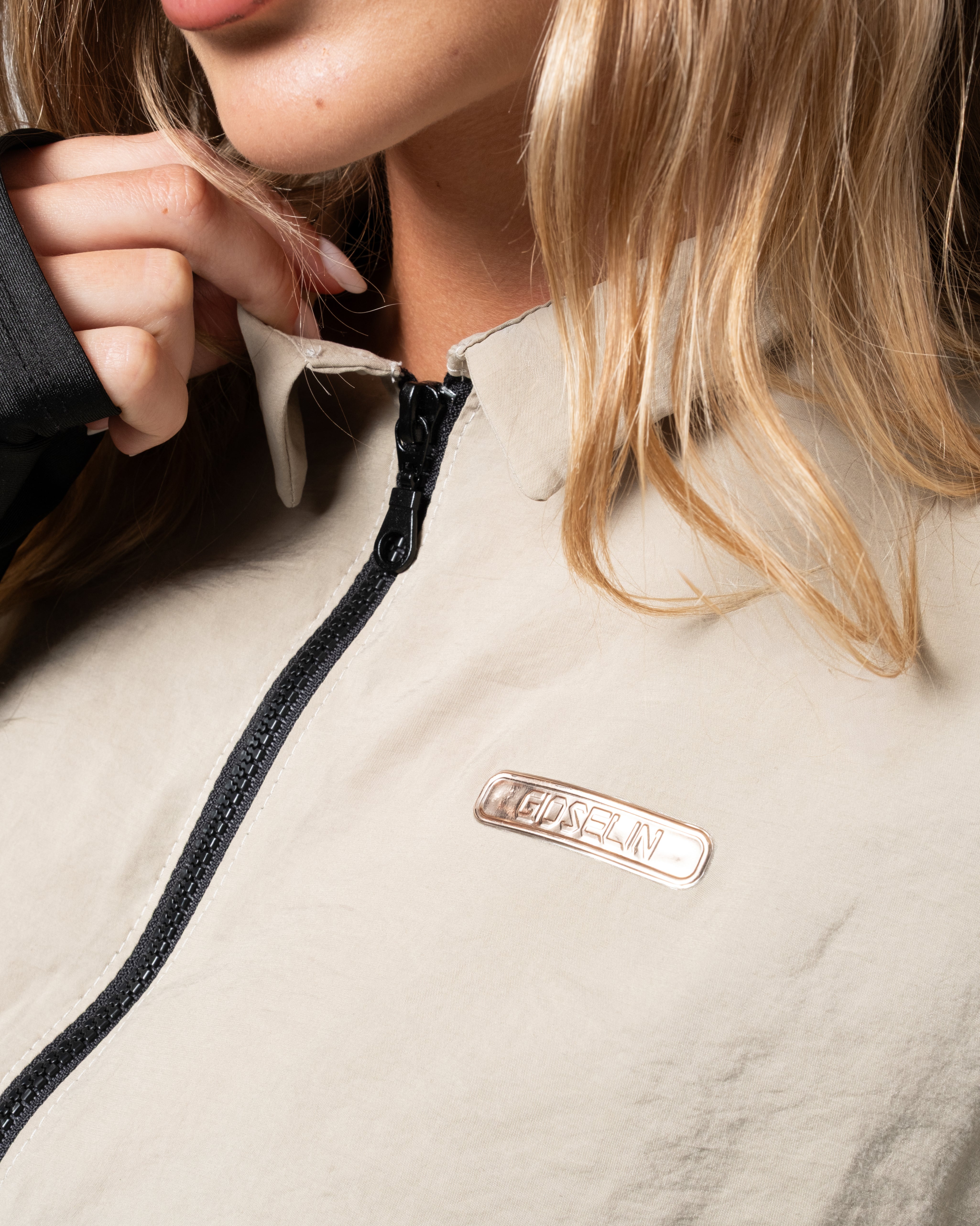 Giacca Crop Beige in Cotone