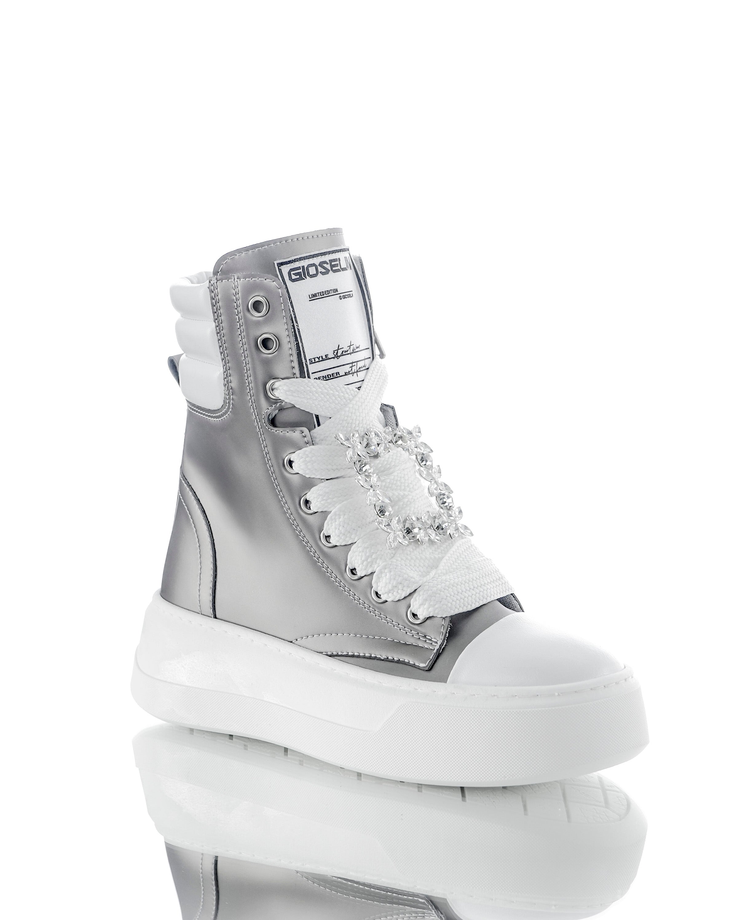 Nit-up-Juwel aus silbernem Metall