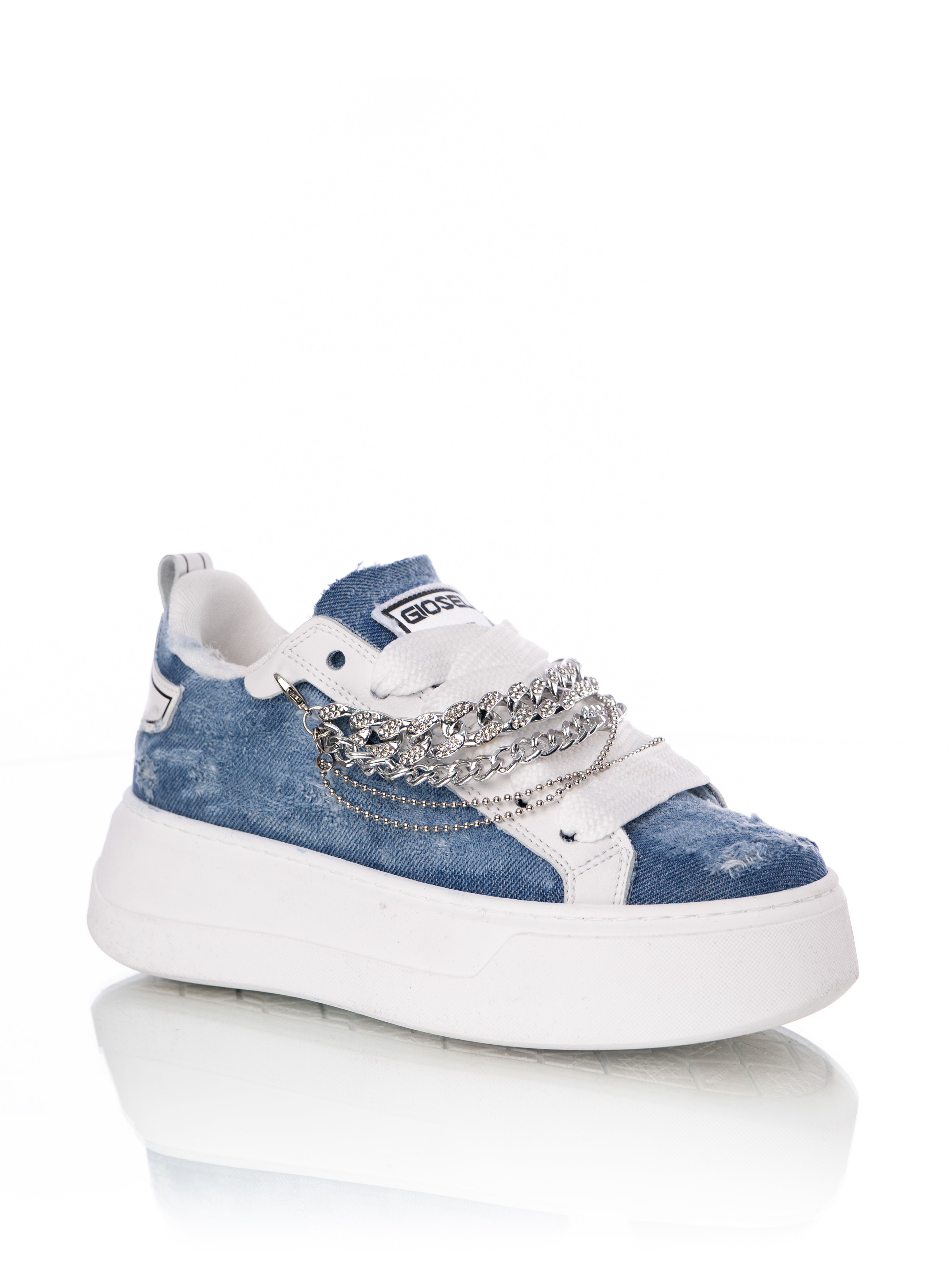 Collier Denim in Argento