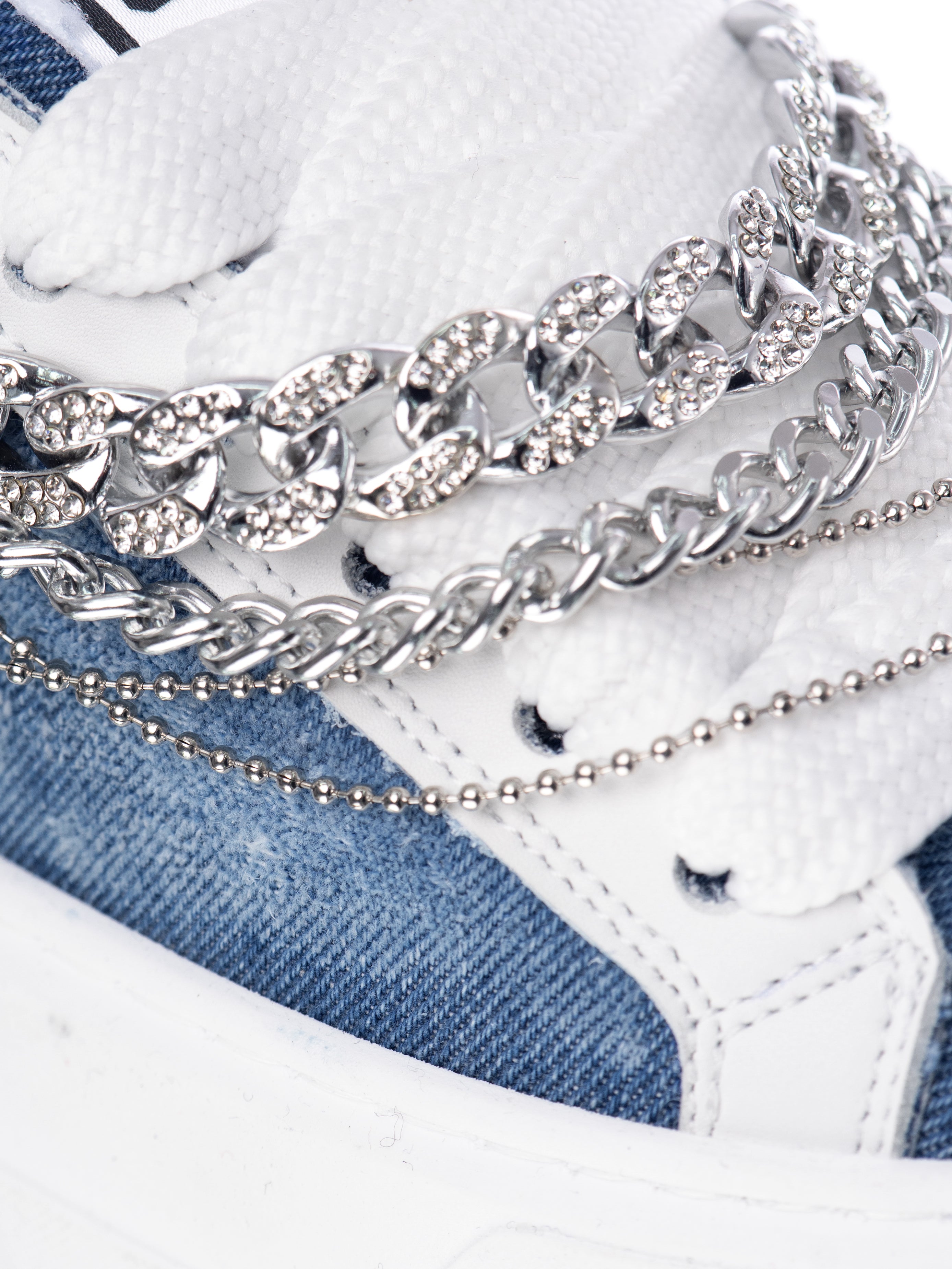 Collier Denim in Argento