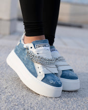 Collier Denim in Argento